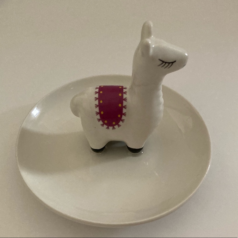 Ceramic Llama trinket tray, New